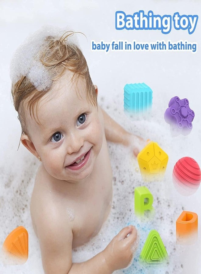 DREWIT STAR Baby Shape Sorting Toy | Colorful Blocks, Cubes, Alphabet Letters | Elastic Bands | Fine Motor Skill Development | Early Learning Preschool Educational Toy - Image 2